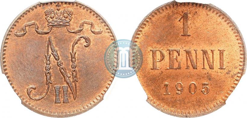 Фото 1 пенни 1905 года  