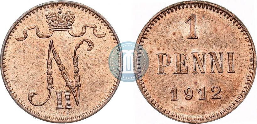 Фото 1 пенни 1912 года  
