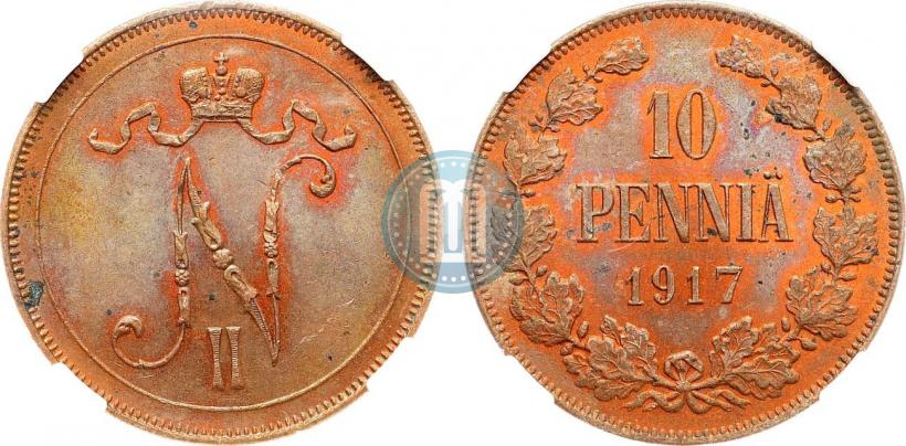 Фото 10 пенни 1917 года  