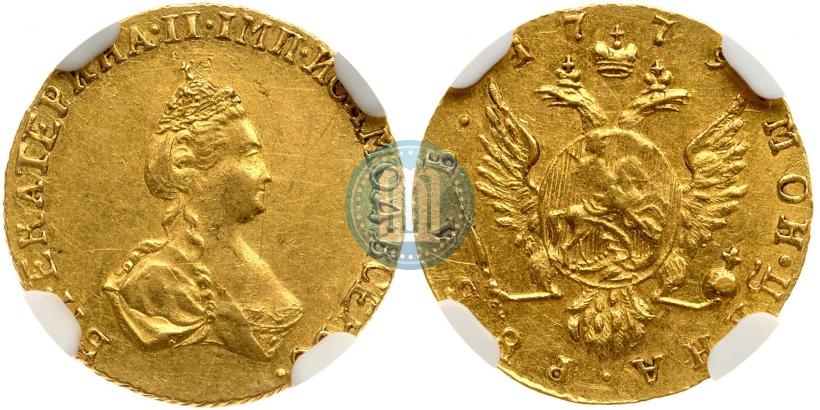 Фото 1 рубль 1744 года ММД 