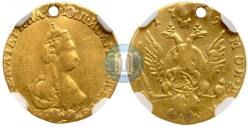 Фото 1 рубль 1744 года ММД 