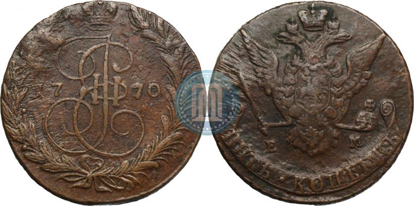 Picture 5 kopecks 1770 year ЕМ 