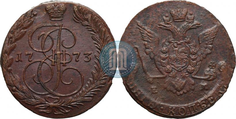 Picture 5 kopecks 1773 year ЕМ 