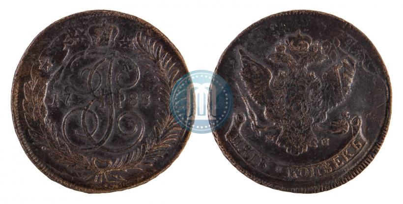 Picture 5 kopecks 1788 year ММ 