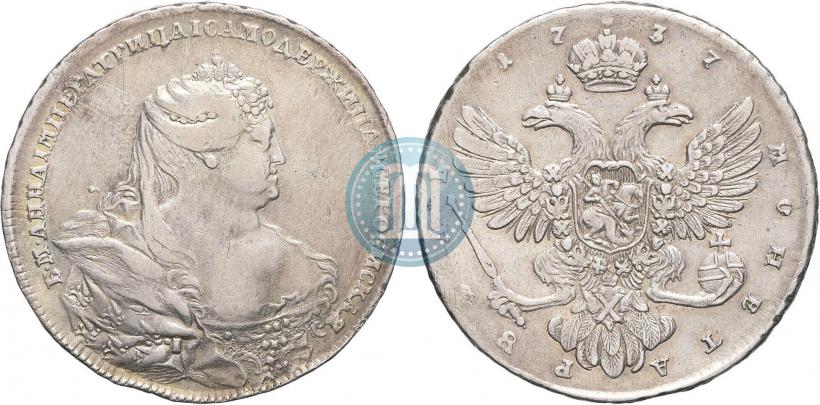 Picture 1 rouble 1737 year  "Moscow type"