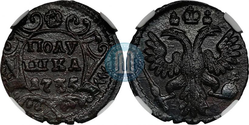Фото Полушка 1735 года  