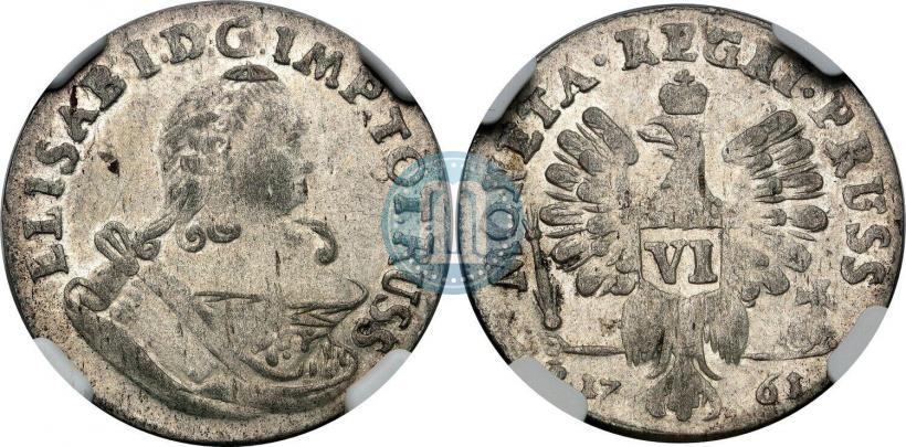 Фото 6 грошей 1761 года  