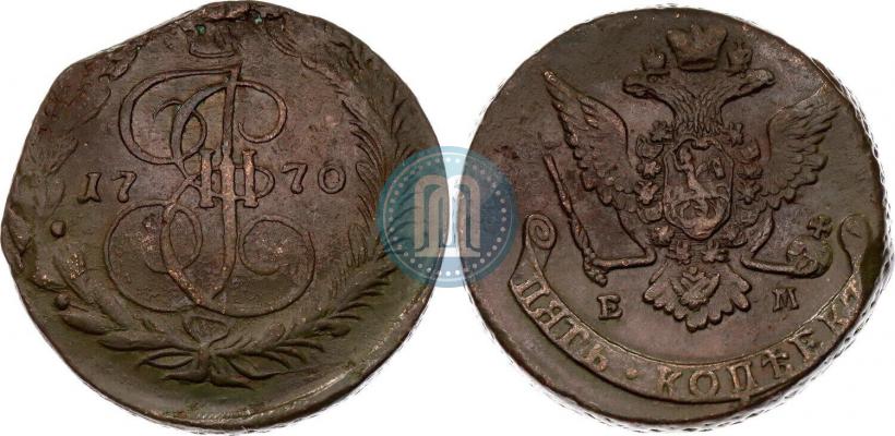 Фото 5 копеек 1770 года ЕМ 