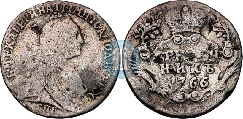 Фото Гривенник 1766 года СПБ 