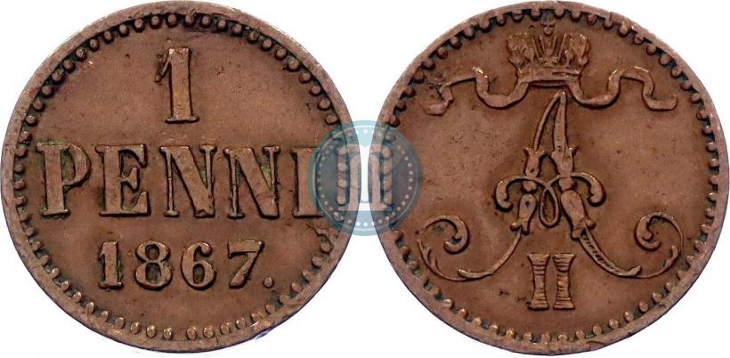Picture 1 penni 1867 year  
