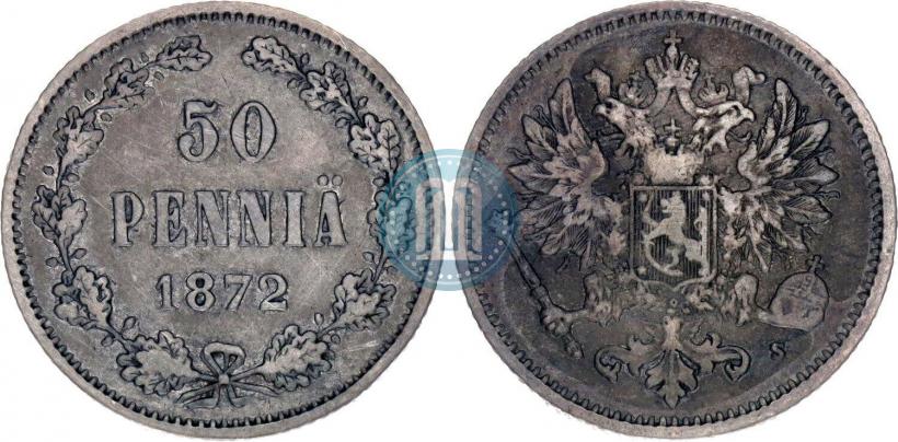 Фото 50 пенни 1872 года S 
