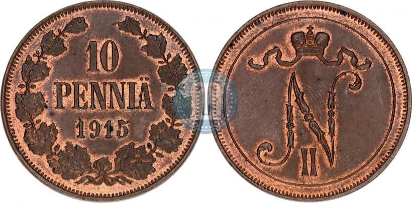 Picture 10 pennia 1915 year  