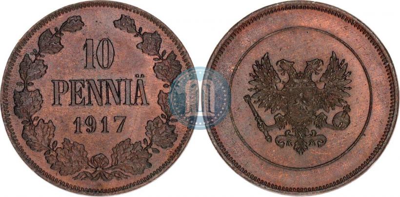 Фото 10 пенни 1917 года  