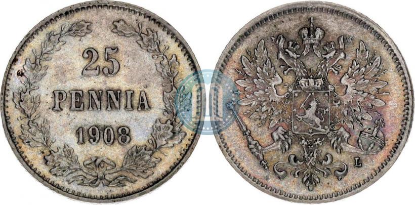 Фото 25 пенни 1908 года L 