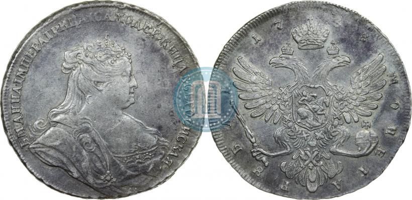 Picture 1 rouble 1738 year  "Petersburg type"