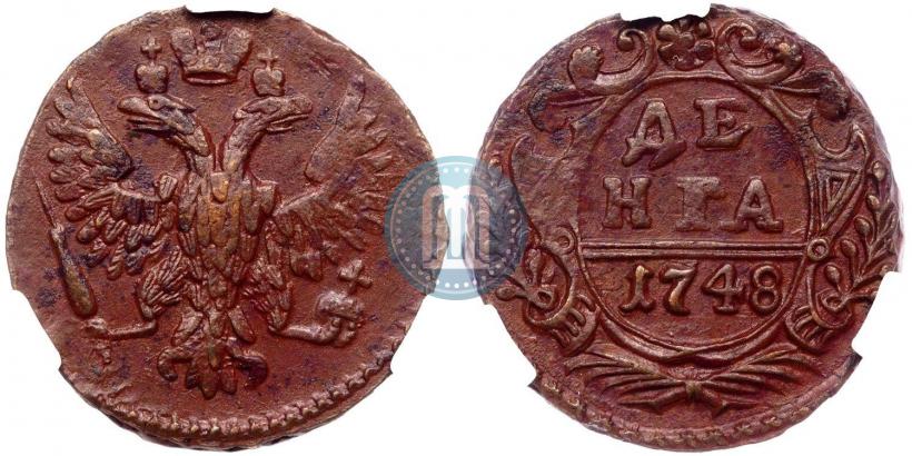 Фото Денга 1748 года  