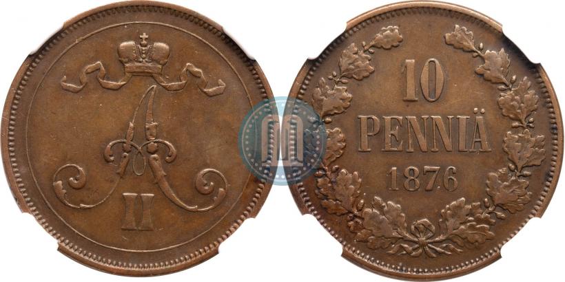 Фото 10 пенни 1876 года  