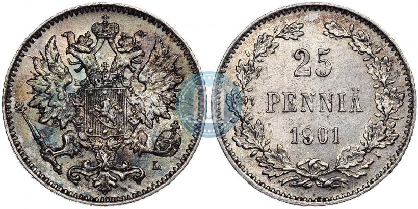 Фото 25 пенни 1901 года L 