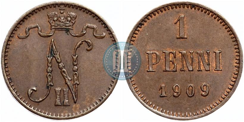Фото 1 пенни 1909 года  