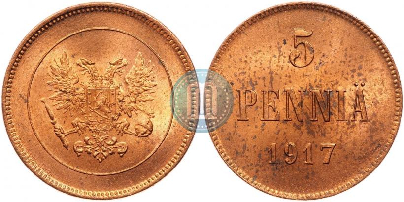 Фото 5 пенни 1917 года  