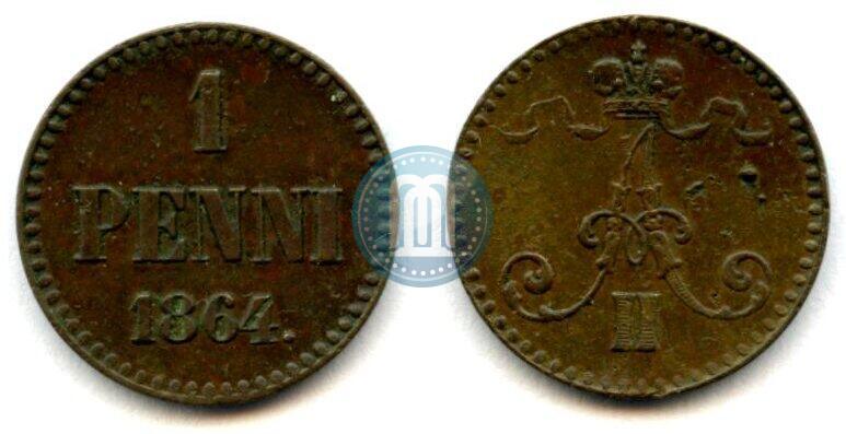 Picture 1 penni 1864 year  