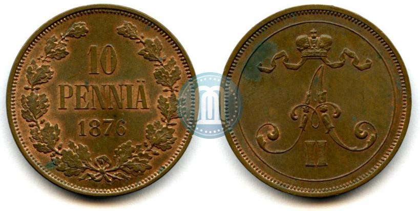 Picture 10 pennia 1876 year  