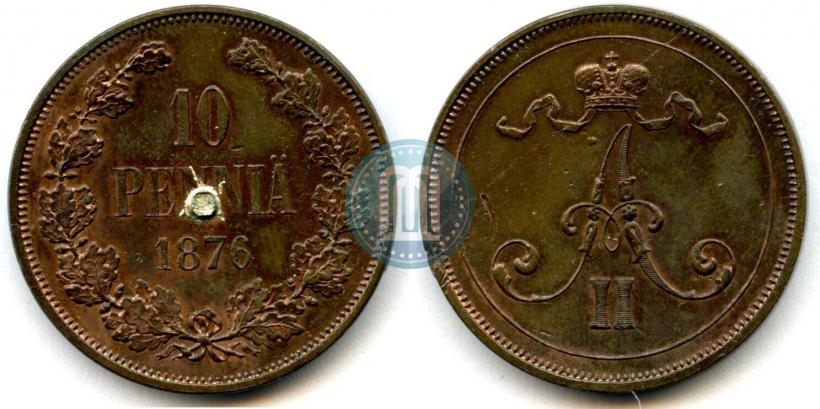 Picture 10 pennia 1876 year  