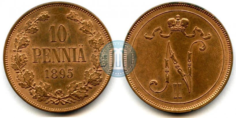 Picture 10 pennia 1895 year  