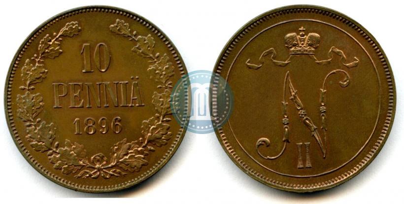 Picture 10 pennia 1896 year  