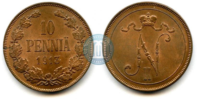 Picture 10 pennia 1913 year  