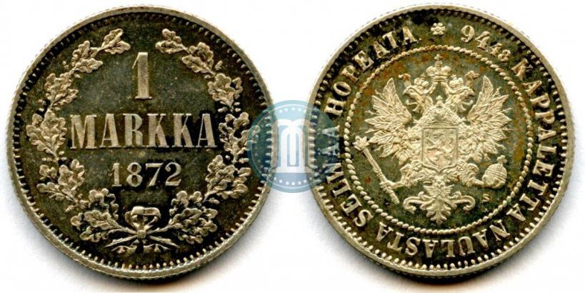 Picture 1 markka 1872 year S 
