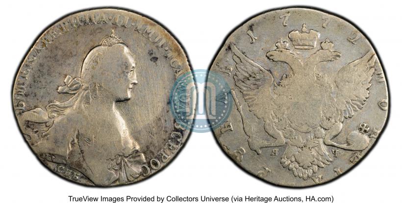 Фото 1 рубль 1772 года СПБ-ЯЧ-Т.I. 