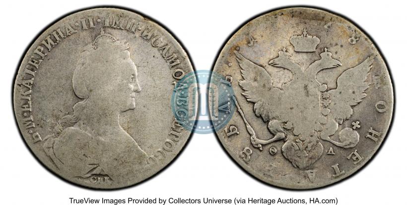 Фото 1 рубль 1778 года СПБ-ФЛ 