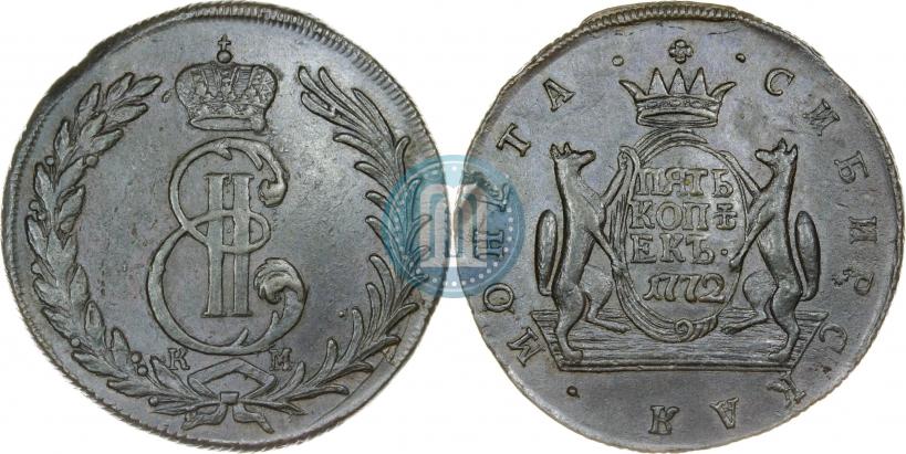 Picture 5 kopecks 1772 year КМ 
