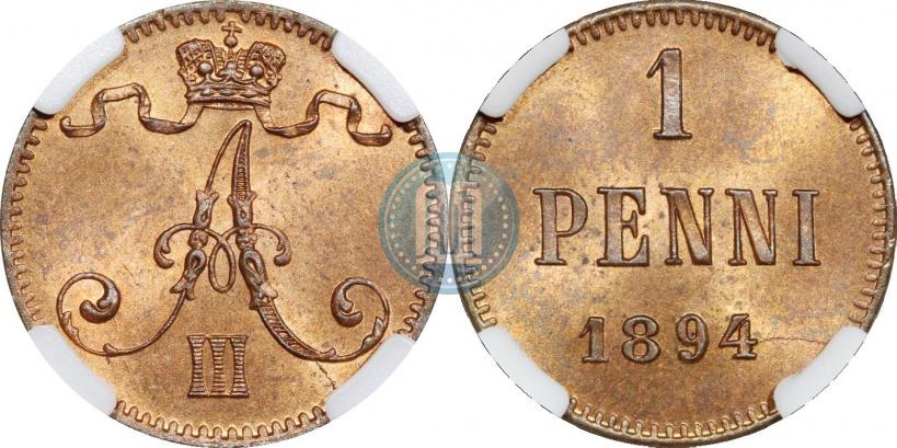 Фото 1 пенни 1894 года  