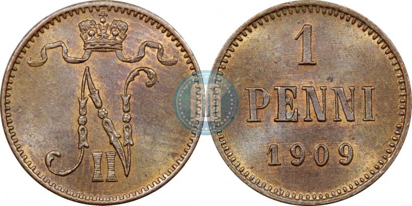 Picture 1 penni 1909 year  