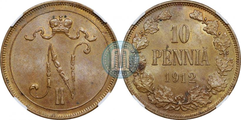 Picture 10 pennia 1912 year  