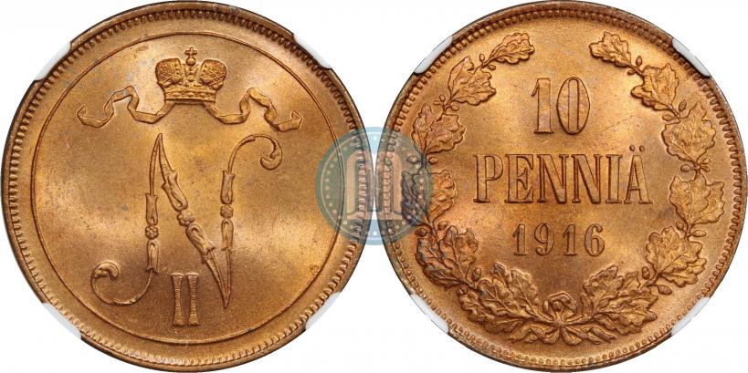 Фото 10 пенни 1916 года  