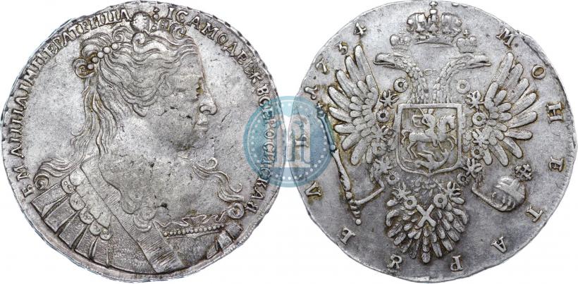 Фото 1 рубль 1734 года  "Тип 1734 года"