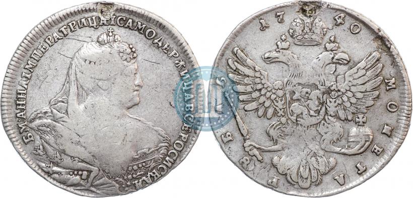 Фото 1 рубль 1740 года  "Московский тип"