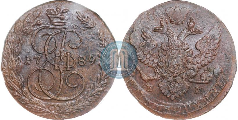 Фото 5 копеек 1789 года ЕМ 