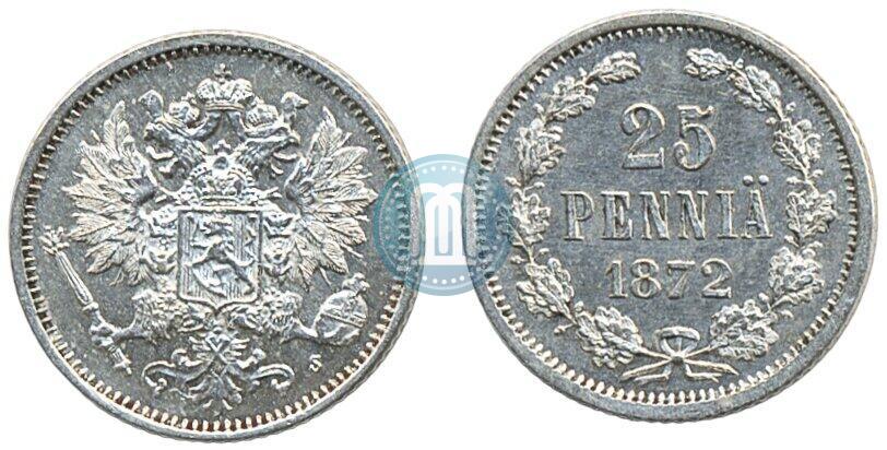 Фото 25 пенни 1872 года S 