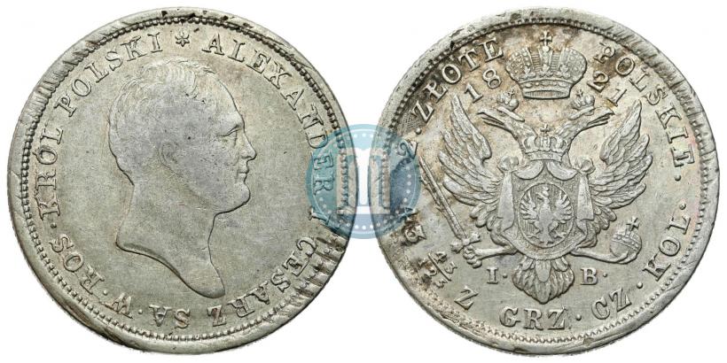 Фото 2 злотых 1821 года IB 