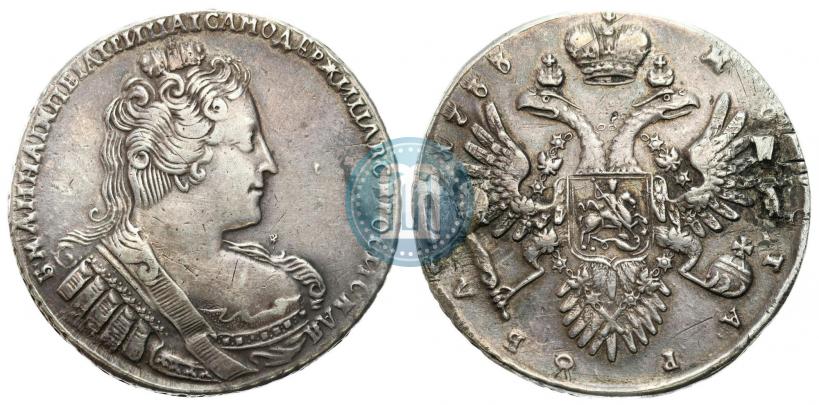 Фото 1 рубль 1737 года  "Тип 1735 года"