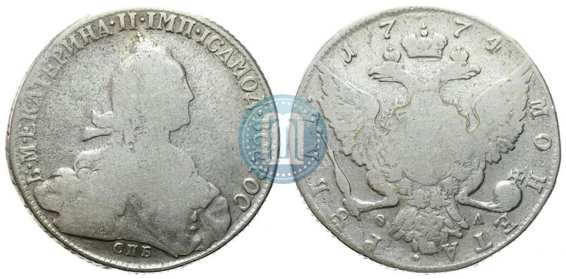 Фото 1 рубль 1774 года СПБ-ФЛ 