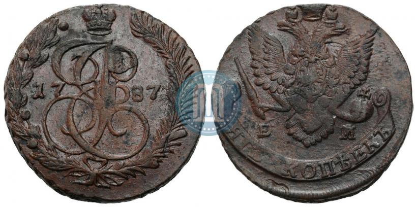 Фото 5 копеек 1787 года ЕМ 
