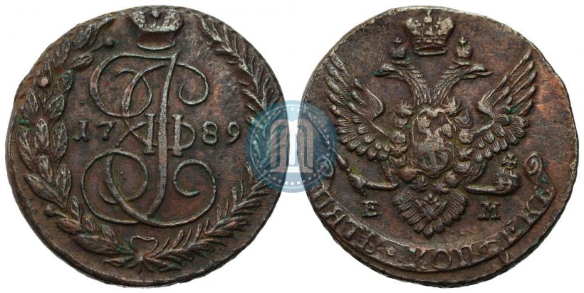 Фото 5 копеек 1789 года ЕМ 
