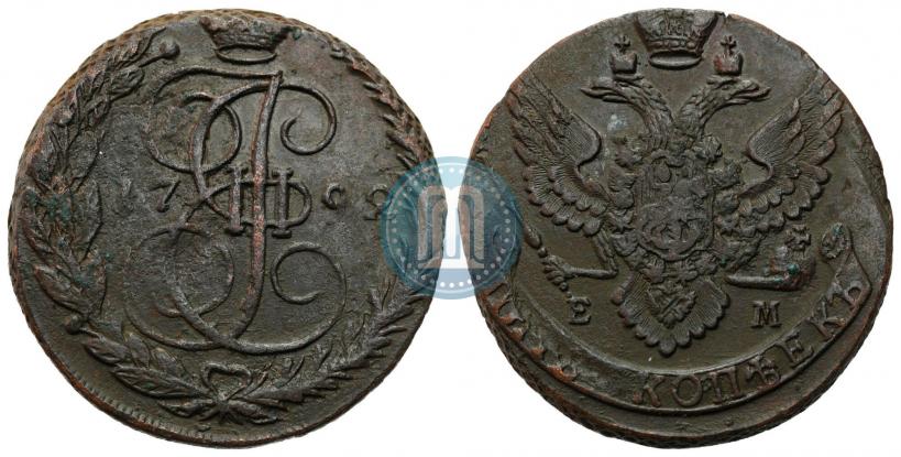 Фото 5 копеек 1792 года ЕМ 