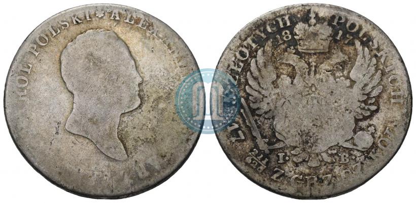 Фото 5 злотых 1817 года IB 