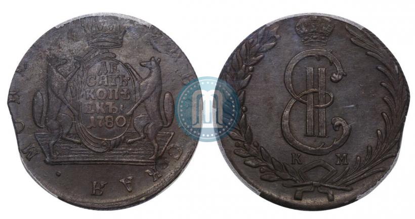 Picture 10 kopecks 1780 year КМ 